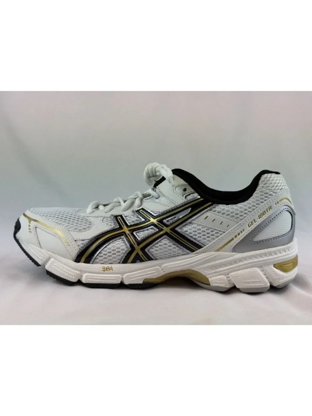 NEW ASICS GEL 180TR LEATHER WHITE BLACK GOLD Trail Running Shoe Men’s Sz 9 - Picture 4 of 10